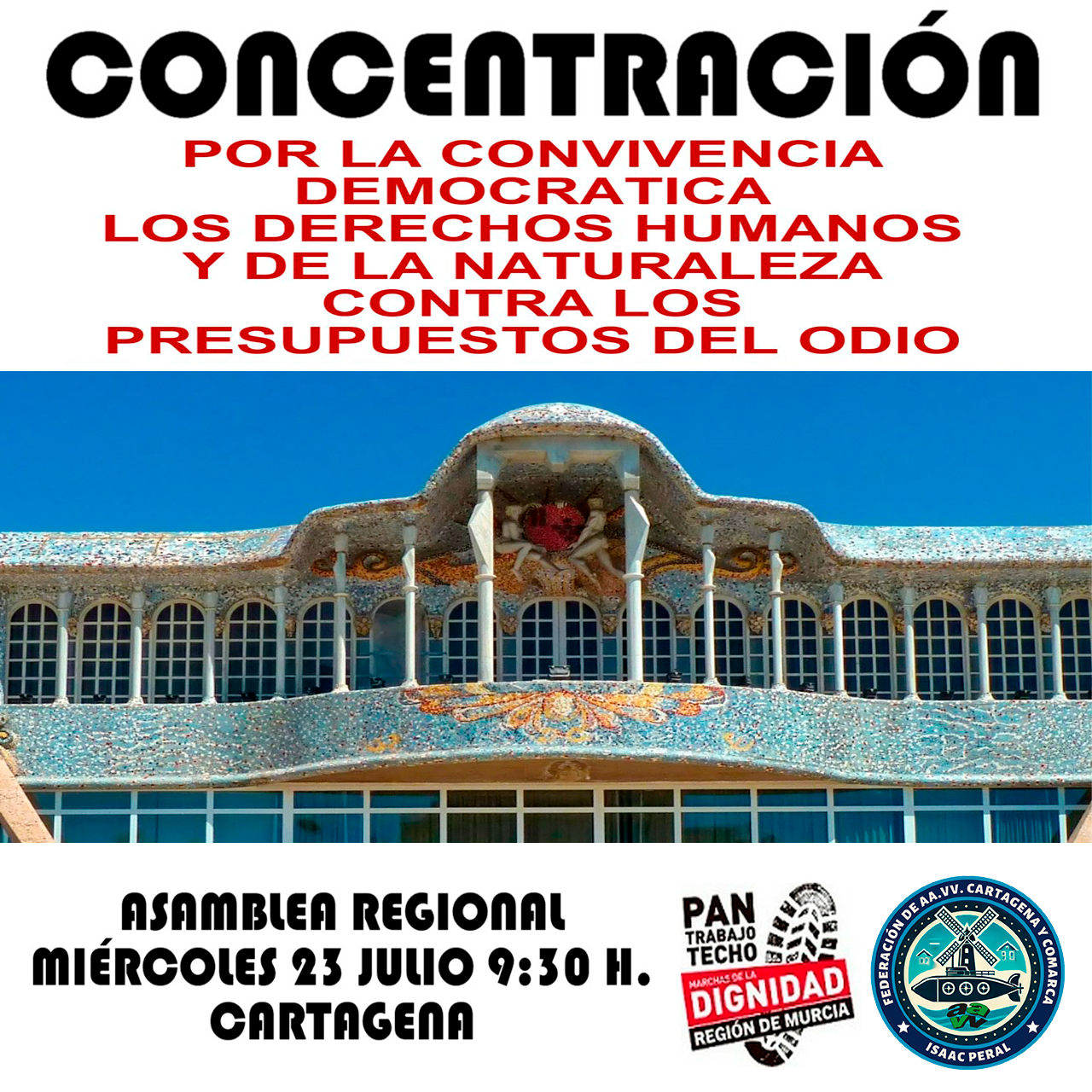 📢 ¡CONCENTRACIÓN CONTRA LOS PACTOS DEL ODIO!