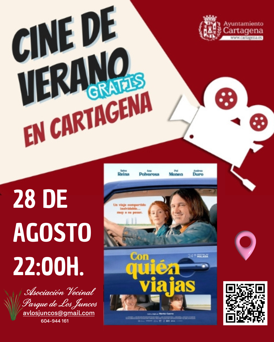🎬✨ ¡Cine de verano en Los Juncos!